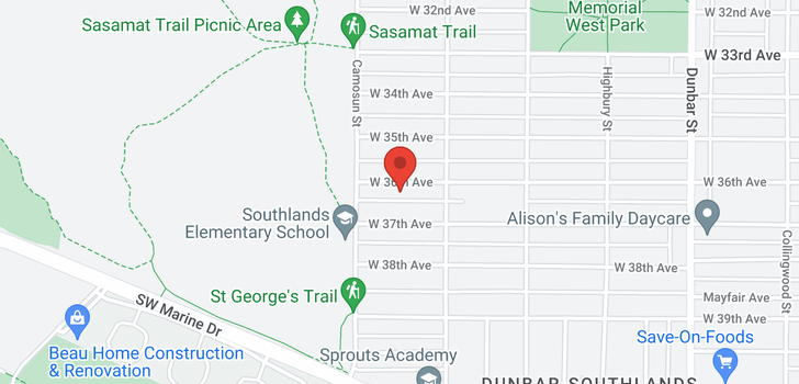 map of 4050 W 36TH AVENUE